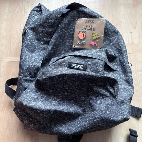 PINK Victoria's Secret Handbags - Victorias Secret PINK small Backpack New With pins still attached!